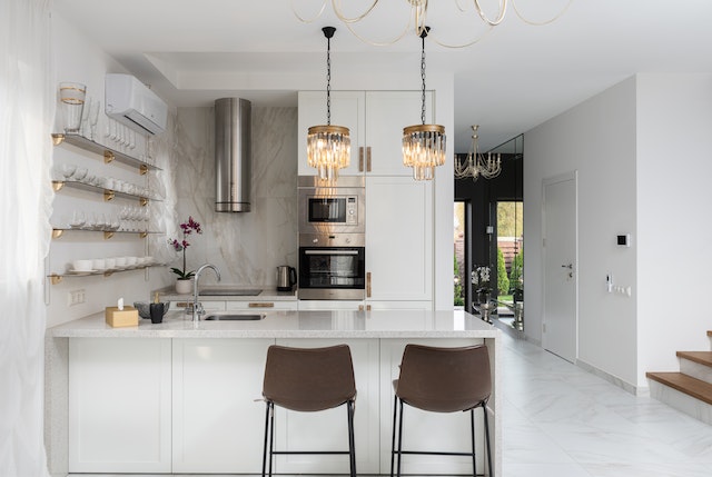 modern style white kitchen